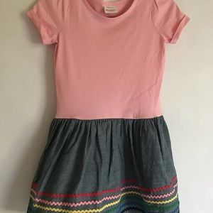 Hanna Andersson Pink and Chambray Dress